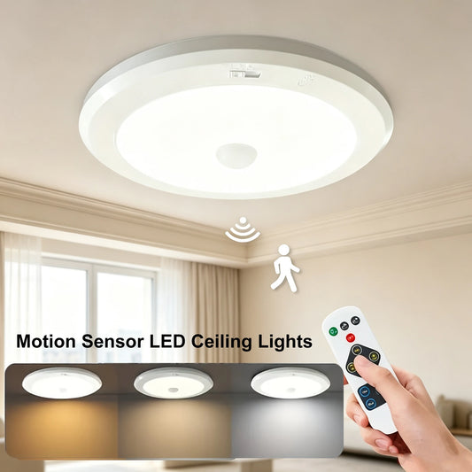 DUMILOO Magnetic PIR Motion Sensor LED Ceiling Light Indoor