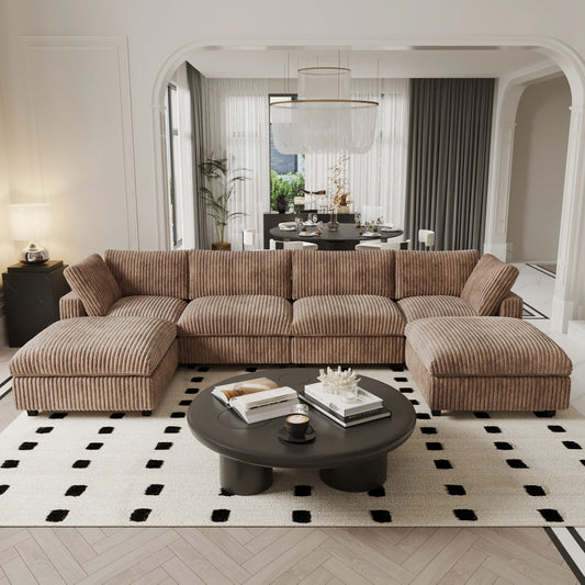 Sdorens Modular Sectional Sofa U Shaped Couch With Ottoman