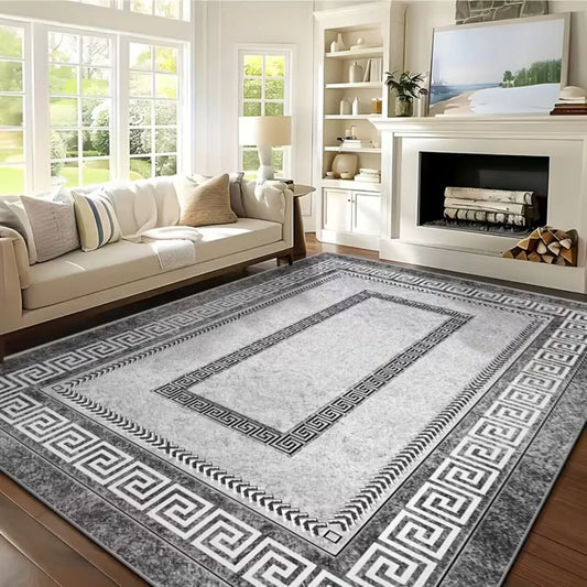 Crystal Velvet Tufted Rug with Non Slip PVC Backing for Home