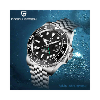 PAGANI DESIGN PD1662 Ceramic Bezel Sapphire Glass Automatic GMT Watch