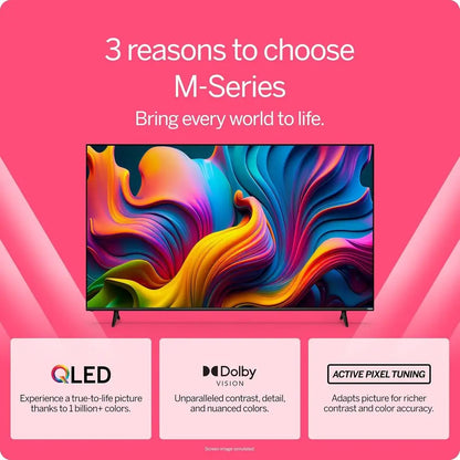 55-Inch M-Series 4K QLED HDR Smart TV with Voice Remote, Dolby Vision, HDR10+, Alexa Compatibility, VRR with AMD FreeSync, M55Q6