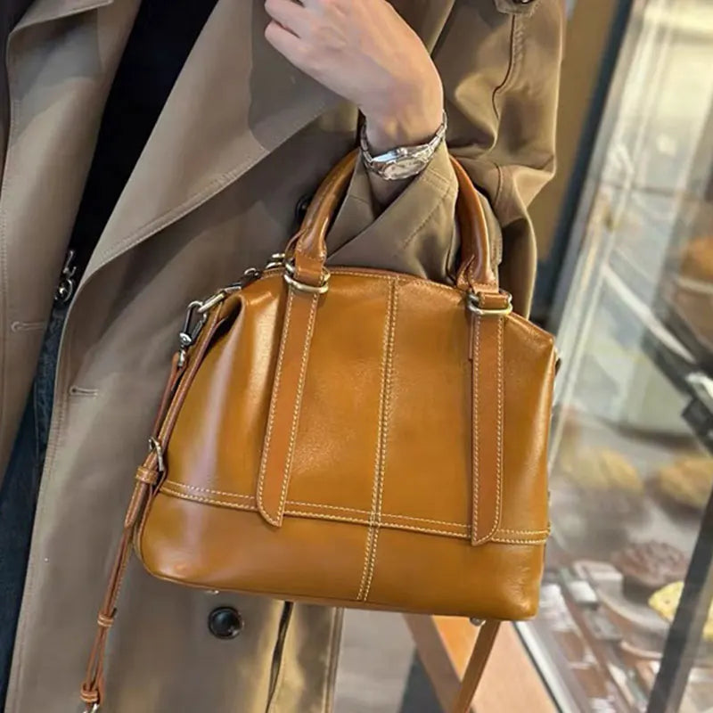 Luxury Designer Women's Bag High Quality Genuine Leather Shoulder Bag Woman Handbag Vintage Cow Leather Female Crossbody Bags