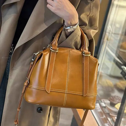 Luxury Designer Women's Bag High Quality Genuine Leather Shoulder Bag Woman Handbag Vintage Cow Leather Female Crossbody Bags