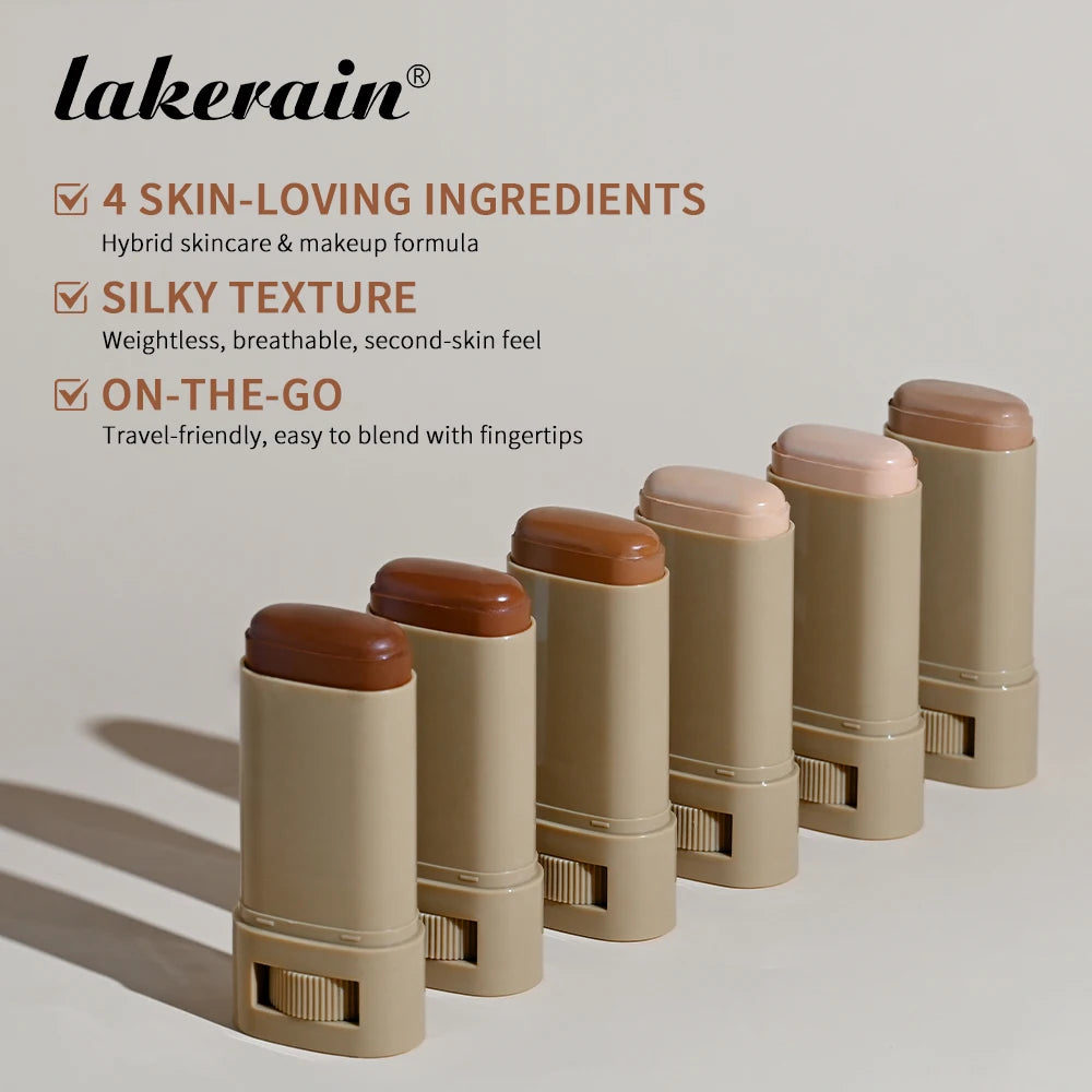 2pcs/set Skin Tint Foundation Stick Serum Boosted Smooth Plumper High Coverage Travel Bronze Concealer Long Lasting Makeup