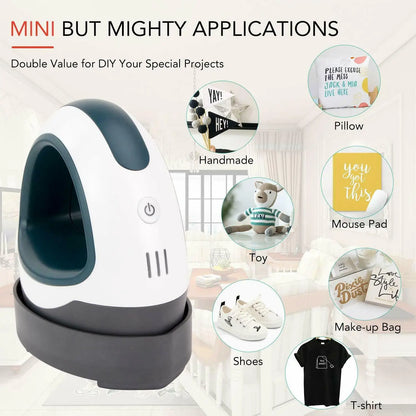 HTVRONT Mini Heat Press Machine Portable For DIY T Shirts