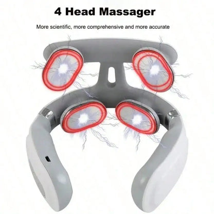 Cervical Massager 16 Modes USB Smart Pulse Heating 4 Neck Massager for Neck Tension NeckMassager Vibrator Heating Massager