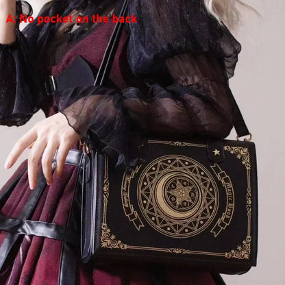 Y2K Gothic Square Black Shoulder Bag Harajuku Vintage Aesthetic Purses Luxury Designer Handbags Messenger Tote Bags Women