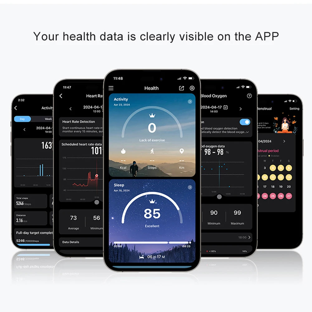 ALLOYSEED Smart Ring R08 Health Monitor With Blood Oxygen And Charging Case