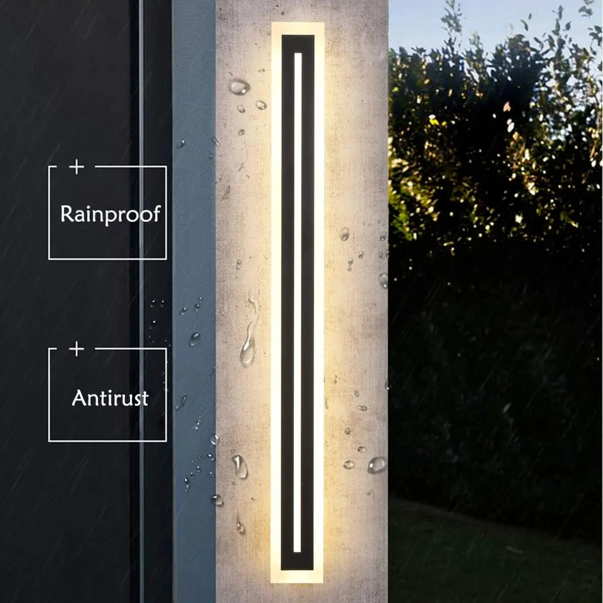 Modern Outdoor LED Wall Sconce Fixture Frosted Acrylic