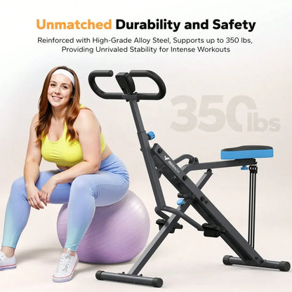 2 In 1 Squat And Rowing Machine Foldable Glute Trainer