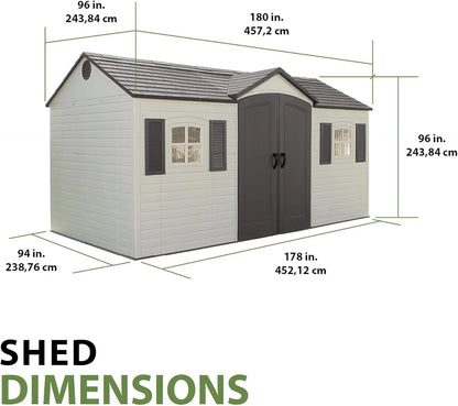 XMSJ 6446 Outdoor Storage Shed Alloy Steel And Polyethylene Construction