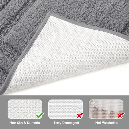 Hign-concerned Microfiber Plush Non Slip Bath Mat Absorbent