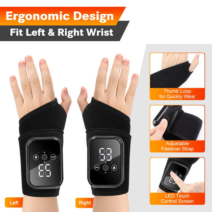 Agdoad Electric Heating Wrist Massager With Vibration Relief