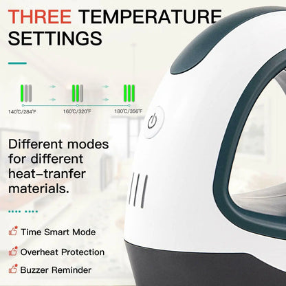 HTVRONT Mini Heat Press Machine Portable For DIY T Shirts