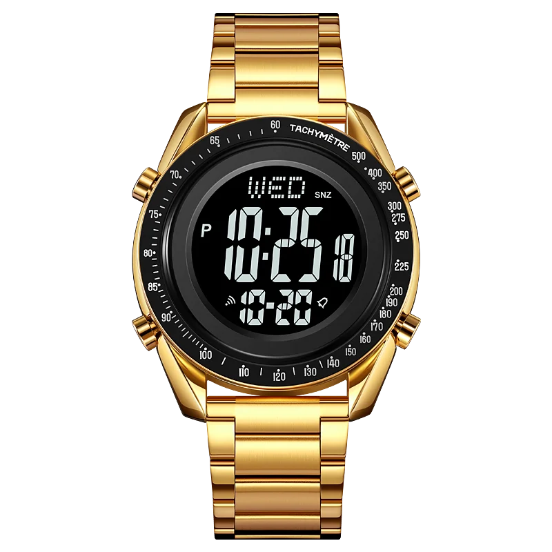 SKMEI Fashion Men's Digital Watch Male Waterproof Watches For Men Luxury Stainless Steel Strap Calendar Electronic Wristwatch