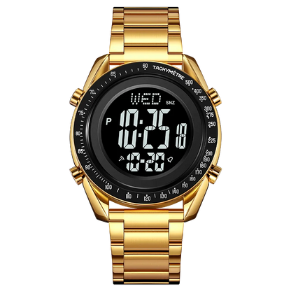 SKMEI Fashion Men's Digital Watch Male Waterproof Watches For Men Luxury Stainless Steel Strap Calendar Electronic Wristwatch