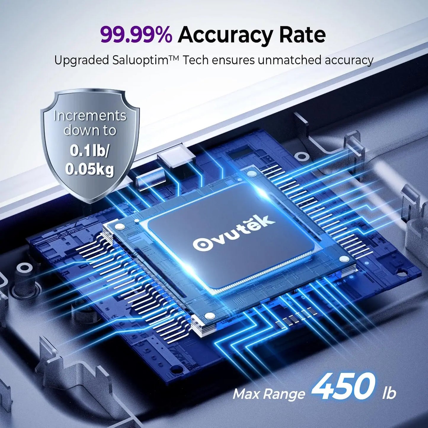 Digital Bathroom Scale With Large LED Display 450 Lb Capacity