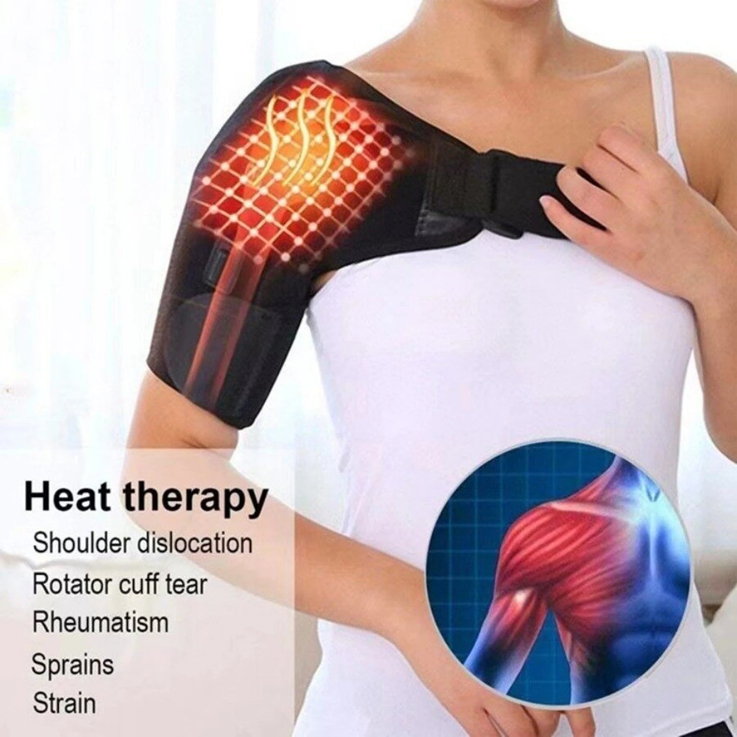 Self Heating Shoulder Strap Thermal Support For Neck And Shoulders