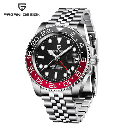 PAGANI DESIGN PD1662 Automatic GMT Stainless Steel Wristwatch