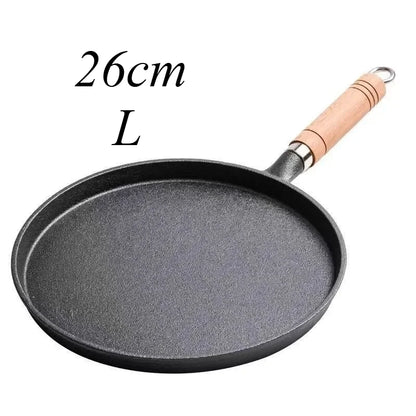 Cast Iron Frying Pan Uncoated Nonstick Egg Pancake Crepe Maker