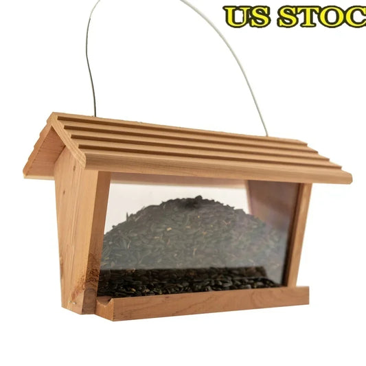 Cedar Natures Friend Hopper Bird Feeder Weatherproof Squirrel Proof