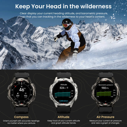 KOSPET TANK T3 Ultra 2 Smart Watch For Men GPS Stainless Steel Smartwatch 50M Waterproof IP69K Health Monitor for Android iOS