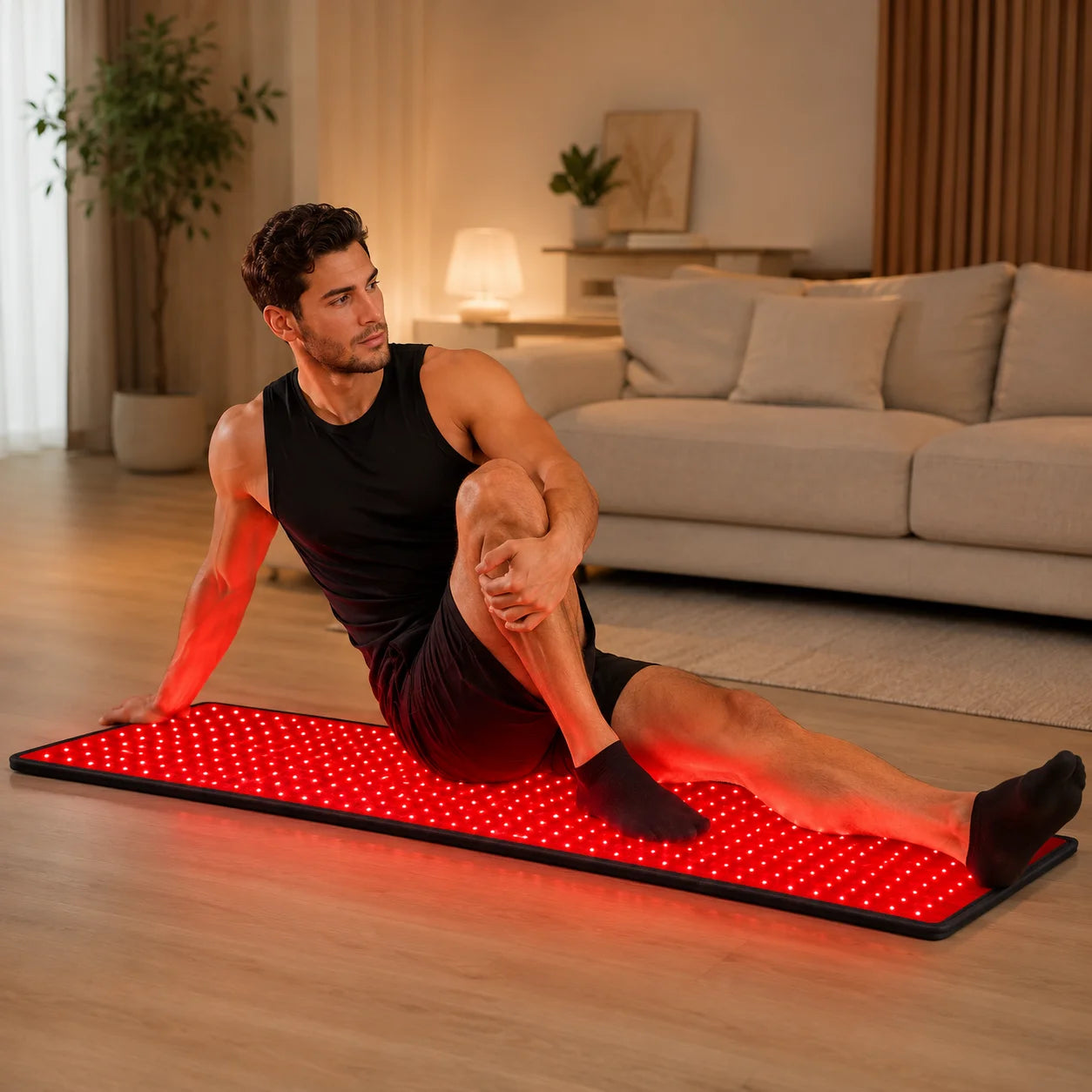 Red Light Mat Full Body 63" x 23.6" 945pcs LED Beads 660nm and 850nm Red Light Blanket Whole Body LED Light Relax Pad