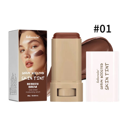 2pcs/set Skin Tint Foundation Stick Serum Boosted Smooth Plumper High Coverage Travel Bronze Concealer Long Lasting Makeup