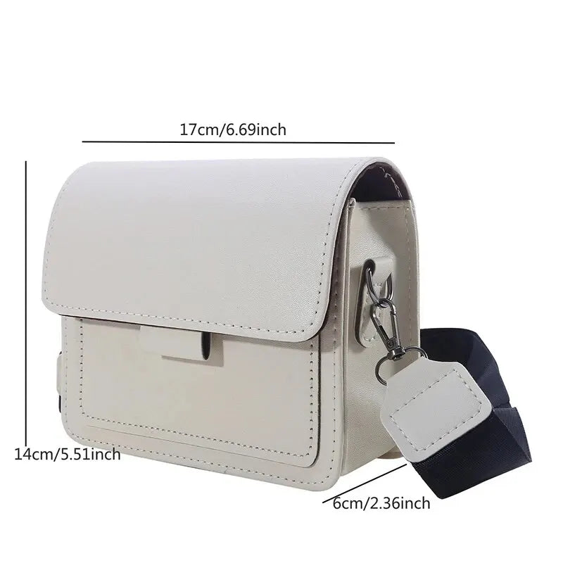 PU Leather Crossbody Bag For Women Flap Shoulder Messenger Bag
