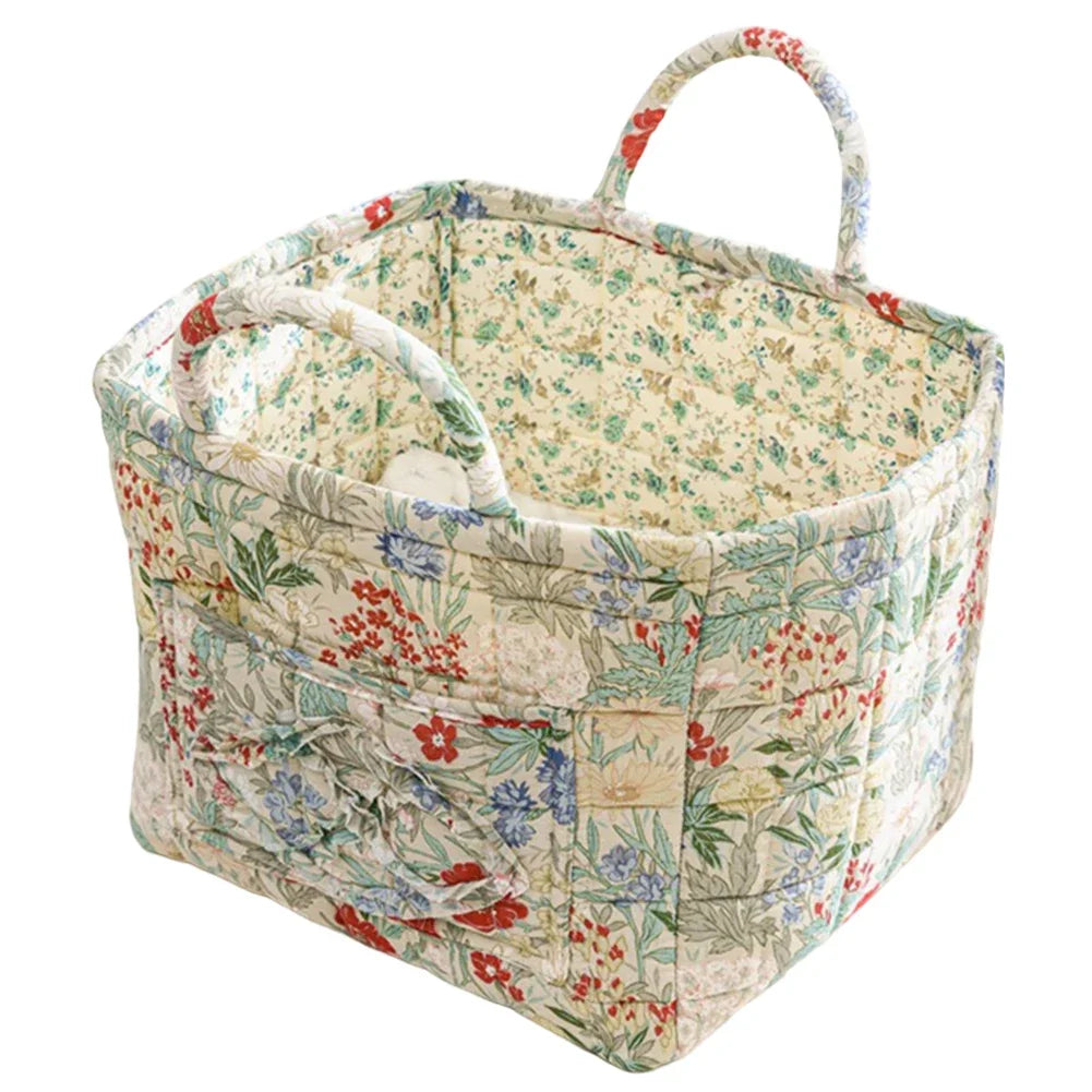Boho Fabric Storage Basket Large Capacity Quilted Laundry Hampers Collapsible Dirty Clothes Underwear Sorting Laundry Baskets