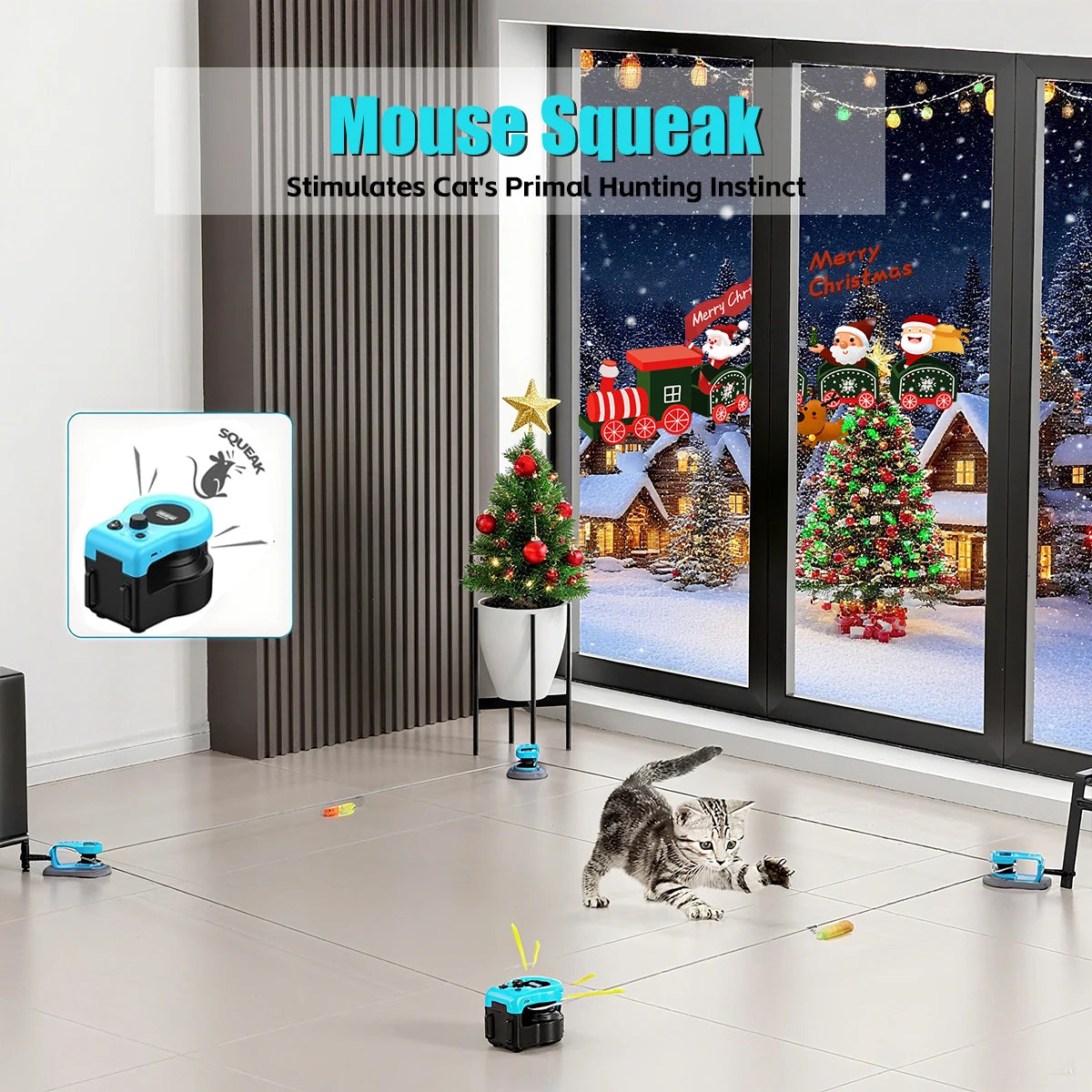 Cat Interactive Wheel Exerciser Treadmill Toy for Indoor Cats