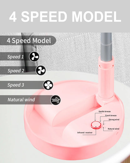 UN UNITEDTIME Remote Control Foldable Desk Fan Portable Table Fan