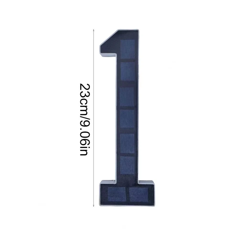 Solar House Number Lights House Sign Light Sensor Modern Led Address Sign Solar House Number Sign Led Address Number for Outdoor