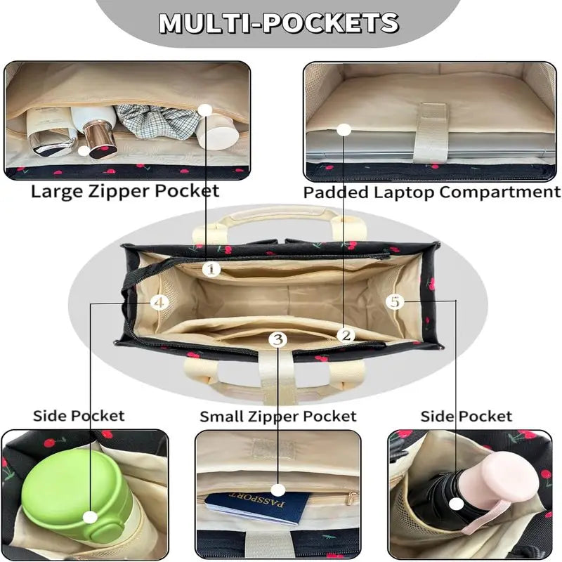 Tianjin Canvas Tote Bag For Women With Laptop Pockets