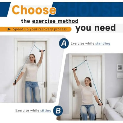 Shoulder Pulley for Physical Therapy, Pulleys for Shoulder Rehab, Over the Door Physical Therapy System, Arm Exercise Pulley Eq