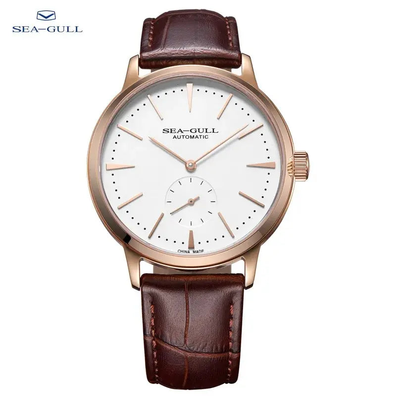 Sea-Gull New Business Mechanical Watch For Men Leather Strap