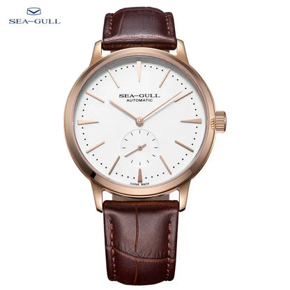 Sea-Gull New Business Mechanical Watch For Men Leather Strap