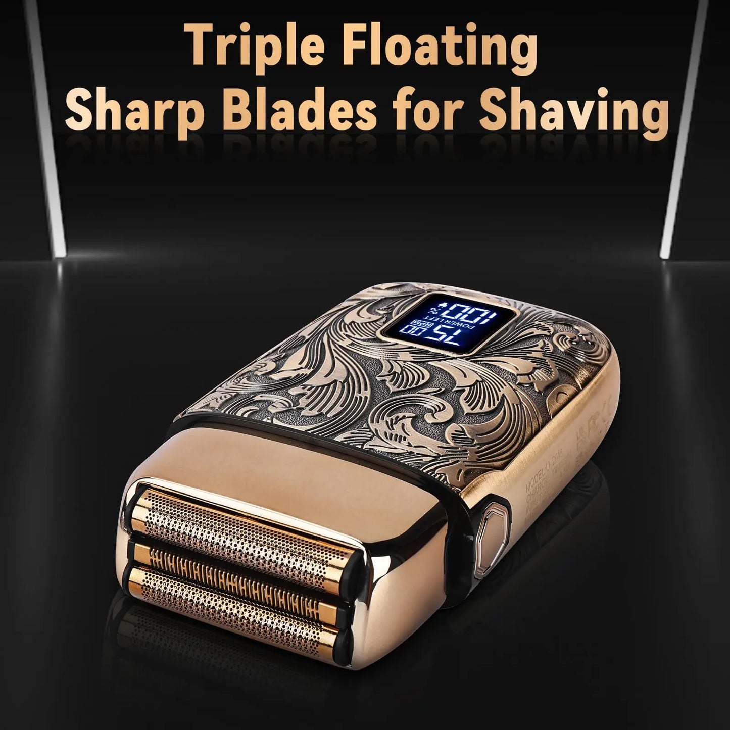 Ufree Electric Foil Shaver for Men 3-Speed Adjustable Bald Head Shaver Face Shaving Beard Trimmer with LCD Display