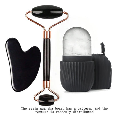 Premium Ice Face Roller And Gua Sha Tool Set Beauty