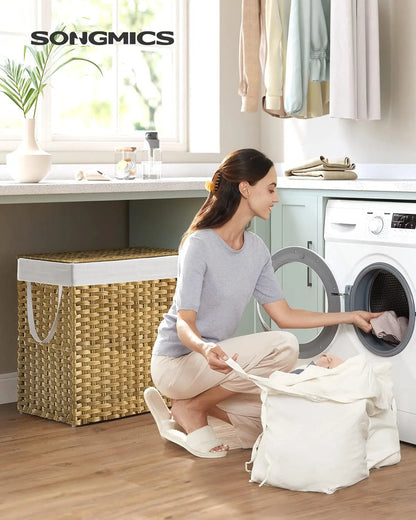 Laundry Hamper With Lid And Removable Liner Bags, Mesh Bags