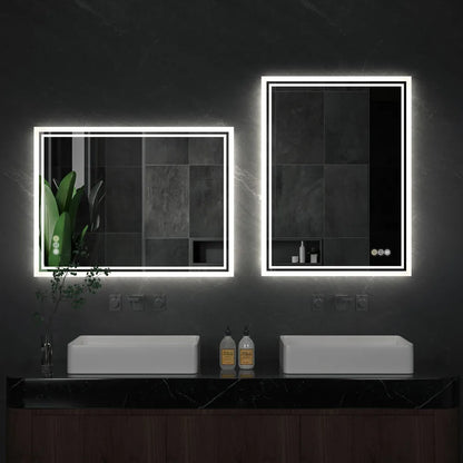 LUVODI Illuminate LED Backlit Frameless Bathroom Mirror Dimmable Defog
