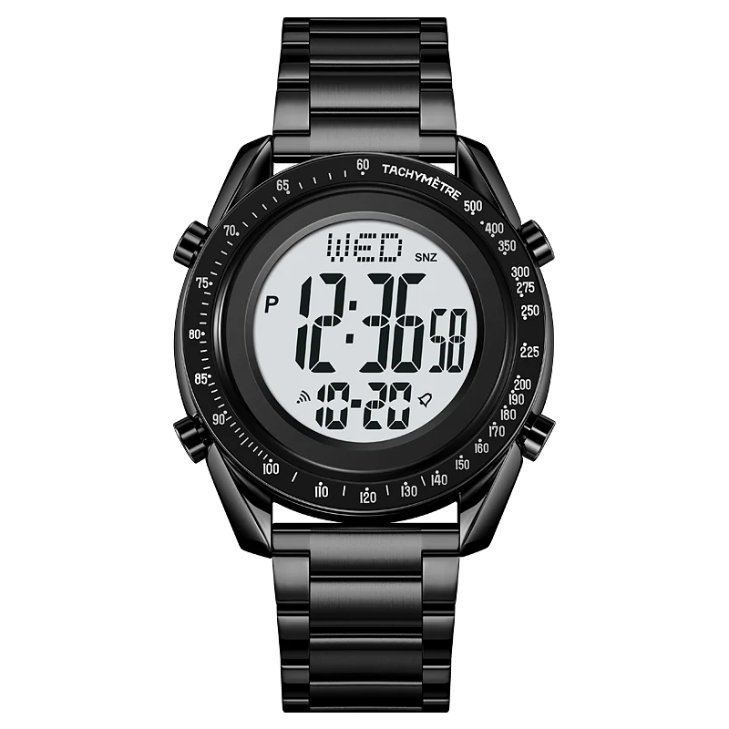 SKMEI Fashion Men's Digital Watch Male Waterproof Watches For Men Luxury Stainless Steel Strap Calendar Electronic Wristwatch