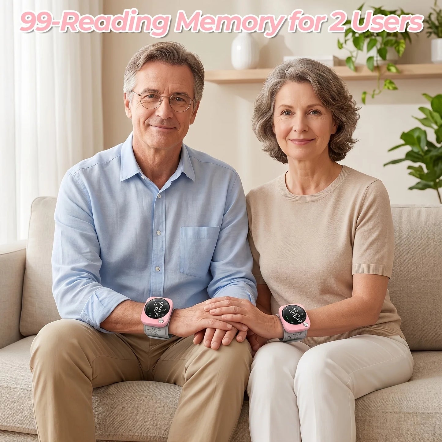 Automatic Wrist Blood Pressure Monitor with Adjustable Cuff, Large LCD Display & Voice Broadcast. Features Irregular Heartbeat Detection, Pulse Monitor & USB Charging. Accurate BP Machine, Ideal Gift for Parents &. 2x99 Memor