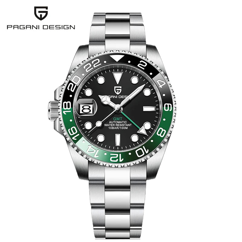 PAGANI DESIGN PD1662 Ceramic Bezel Sapphire Glass Automatic GMT Watch