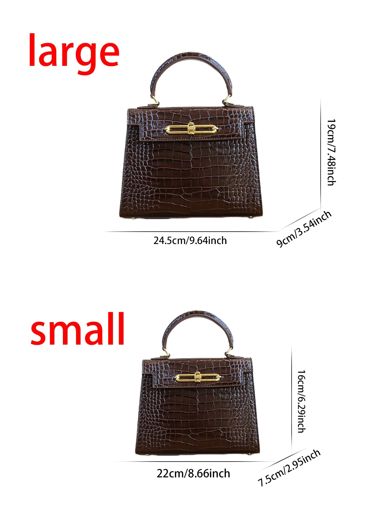 2026 high-end portable fashion handbag temperament bag crocodile pattern handbag OL commuter Joker work bag light luxury stereot