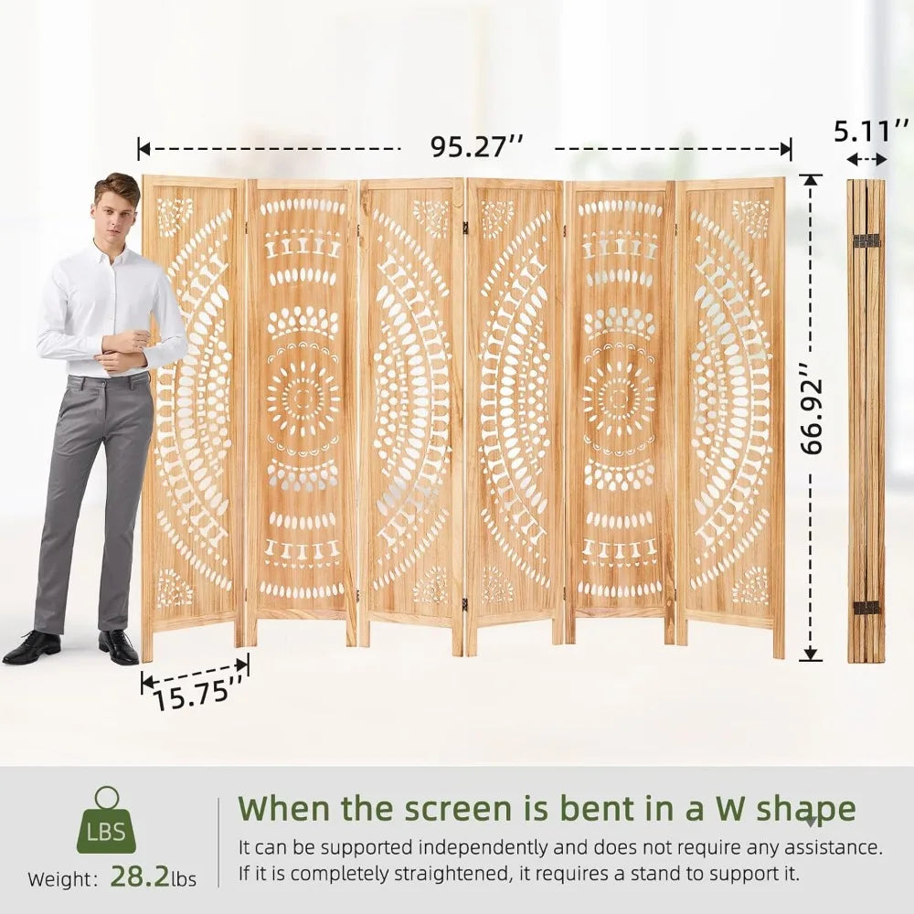 Hign-concerned Wood Folding Privacy Screen Room Divider