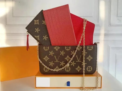Top Designer Handbag Shoulder Chain Bag Clutch Fap Totes Bags Waet Check Veour Thread C Purse Doube Letters Soid Hasp Waist Square