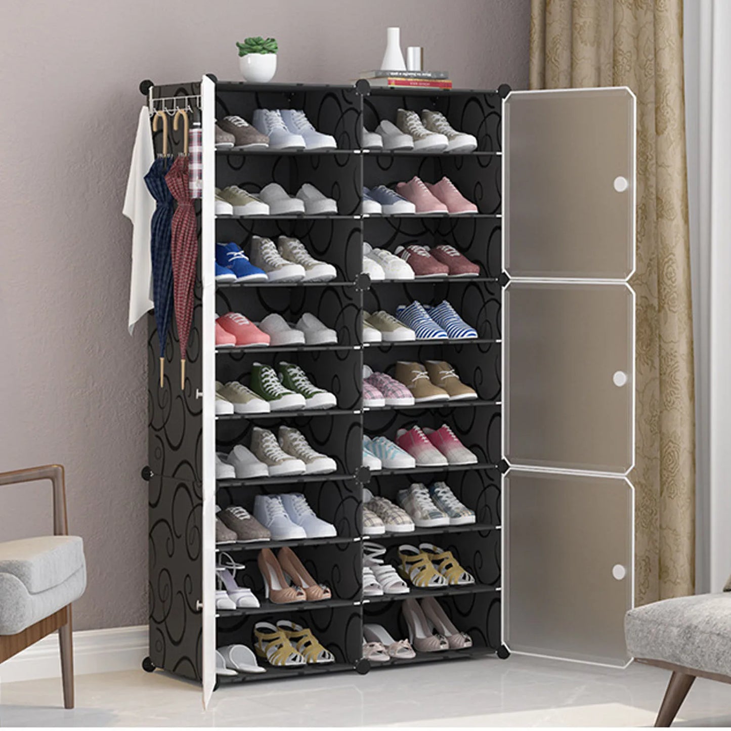 TOPINCN Tall Vertical Shoe Rack Organizer Large Capacity