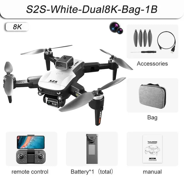 Vesmatity Mini Drone With 4K Camera Obstacle Avoidance Foldable Quadcopter