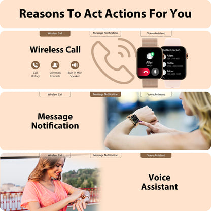 Smart Fitness Watch for Men Women Calls Android iPhone